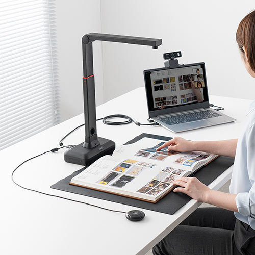 書画カメラ（スタンドスキャナー・A2・A3・自炊・OCR対応・2000万画素・USB接続・内蔵マイク付き・Zoom・WEB会議・インボイス保存・請求書電子化・紙の資料を電子化） CAM088
