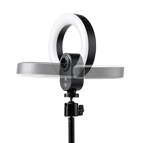 LEDライト一体型 Webカメラ（1080pFHD・3光色・オートフォーカス・マイクなし・スタンド・ウェブ会議・Zoom・Teams・Skype対応）