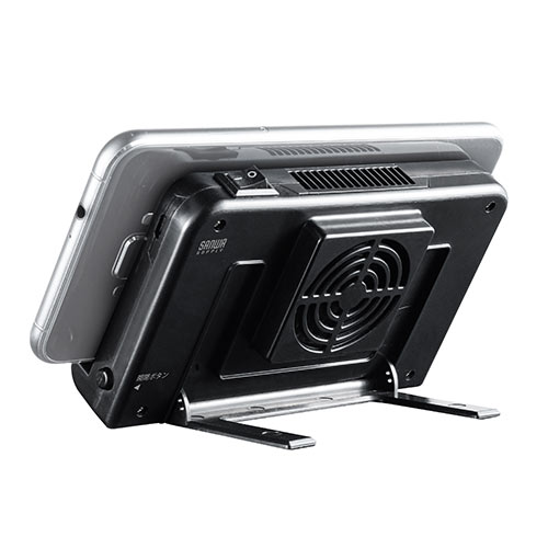 スマホ冷却(スマホクーラー・瞬間冷却・コンパクト・充電式・ペルチェ素子・静音・スタンド付き・角度調整・おすすめ・ブラック） CLN029