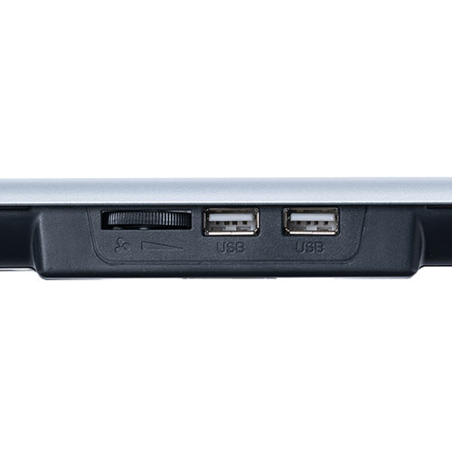 ノートパソコンクーラー（アルミ・冷却台・15.6インチ対応・USB給電・無段階風量調節・8段階角度調節・大型ファン・静音） CLN031
