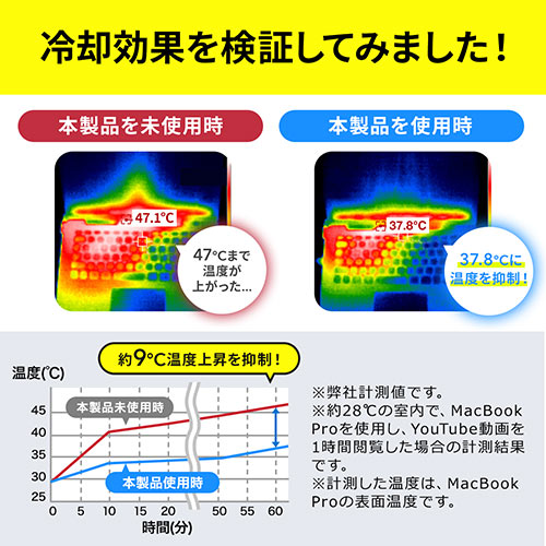 ノートパソコンクーラー（アルミ・冷却台・15.6インチ対応・USB給電・無段階風量調節・8段階角度調節・大型ファン・静音） CLN031