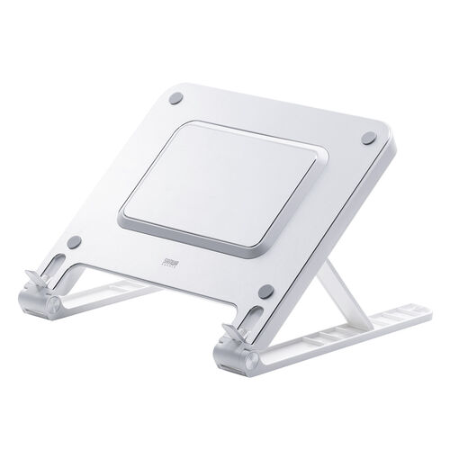 ノートパソコンクーラー（瞬間冷却・アルミ・ペルチェ素子・15.6インチ対応・USB給電・6段階角度調節・ストッパー付き・ホワイト）