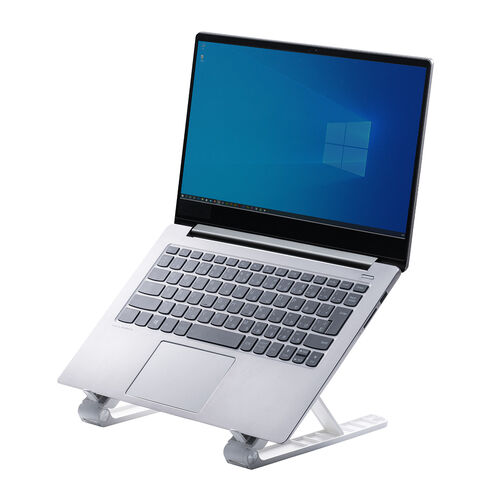 ノートパソコンクーラー（瞬間冷却・アルミ・ペルチェ素子・15.6インチ対応・USB給電・6段階角度調節・ストッパー付き・ホワイト）