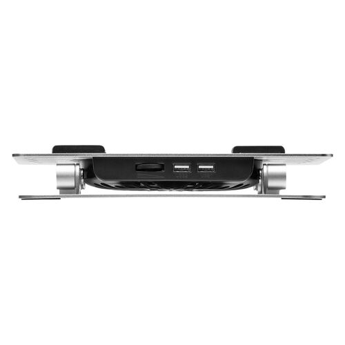 ノートパソコンクーラー スタンド 静音 無段階 角度調節 高さ調整 アルミ製 冷却台 15.6インチ対応 USB給電 大型ファン 卓上 折りたたみ