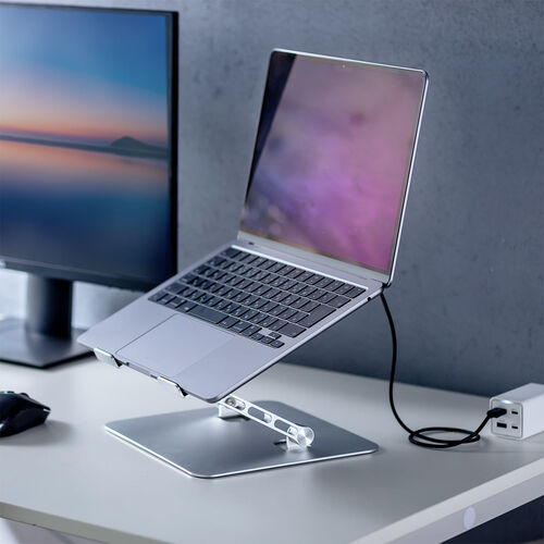 ノートパソコンクーラー スタンド 静音 無段階 角度調節 高さ調整 アルミ製 冷却台 15.6インチ対応 USB給電 大型ファン 卓上 折りたたみ