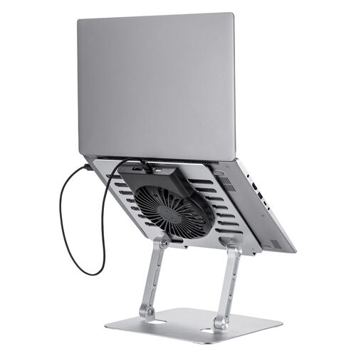 ノートパソコンクーラー スタンド 静音 無段階 角度調節 高さ調整 アルミ製 冷却台 15.6インチ対応 USB給電 大型ファン 卓上 折りたたみ