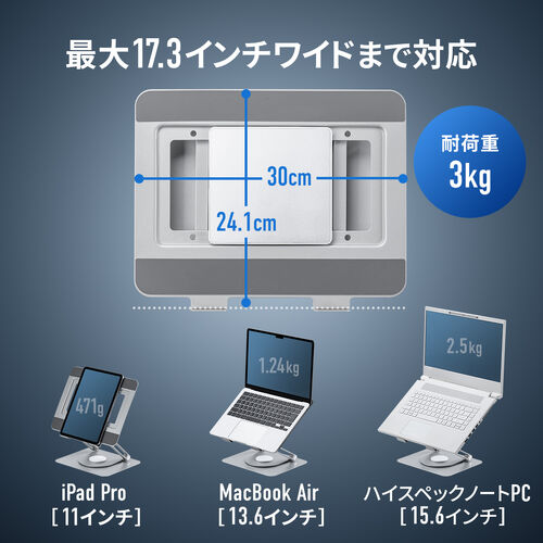 ノートパソコンクーラー（ペルチェ・冷却台・17インチ対応・USB PD給電・無段階角度調整・冷却位置調整）