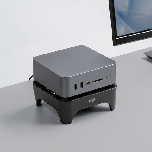 ホームルーター冷却ファン（冷却クーラー・熱対策・静音・超小型・USBファン・オンオフスイッチ・ミニPC・HDD・冷却スタンド・12cmファン・長時間稼働・冷却台・コンパクト・ブラック）