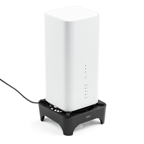 ホームルーター冷却ファン（冷却クーラー・熱対策・静音・超小型・USBファン・オンオフスイッチ・ミニPC・HDD・冷却スタンド・12cmファン・長時間稼働・冷却台・コンパクト・ブラック）