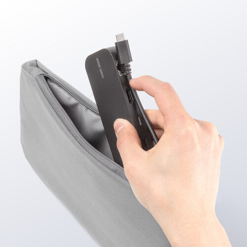 USB-C モバイルドッキングステーション（8-in-1・HDMI・1画面・PD100W・急速充電・SD/microSDカードリーダー・有線LAN・USB-A・4K/30Hz・5Gbps・USBハブ）