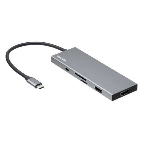USB-C モバイルドッキングステーション（8-in-1・HDMI・フルHD・2画面・PD100W・急速充電・SD/microSDカードリーダー・USB-A・5Gbps・USBハブ・薄型）