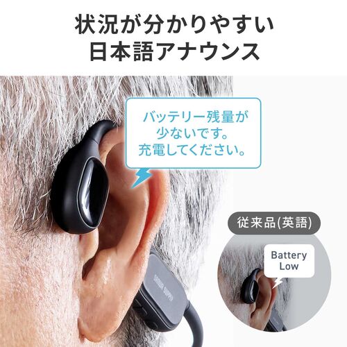 集音器（骨伝導・両耳・かんたん操作・左右音量調整・USB充電式・ノイズ除去・軽量・ワイヤレス・高齢者・敬老の日・プレゼント・肌色・ベージュ）