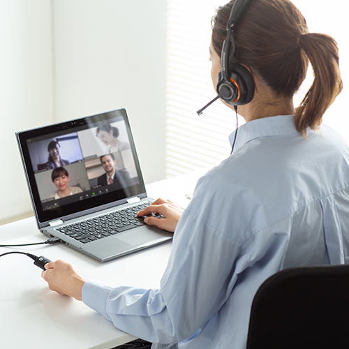 USBヘッドセット ヘッドホン ノイズキャンセリングマイク 両耳 有線 テレワーク コールセンター Zoom/Microsoft Teams/PS4/PS5対応