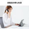 4極対応ハンドセット（受話器・音量調節可能・Zoom/Microsoft Teams/Google Meet・Windows/Mac・軽量・ケーブル1.2ｍ・無（全）指向性）