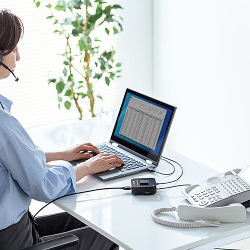 USBヘッドセット電話切替アダプタ（電話/PCヘッドセット・電話機・ビジネスホン・切替器・ハンズフリー）