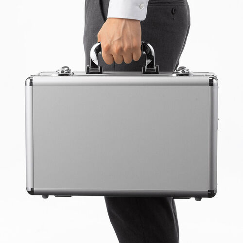 ワイヤレスガイドシステム収納ケース（EZ4-HSGS002/MM-WGS6用・キャリングケース・アルミケース・鍵付・ショルダーベルト付）