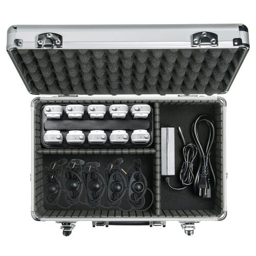 ワイヤレスガイドシステム収納ケース（EZ4-HSGS002/MM-WGS6用・キャリングケース・アルミケース・鍵付・ショルダーベルト付）