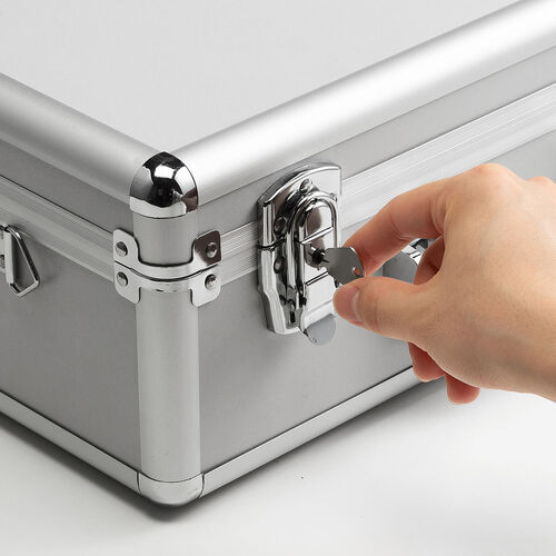 ワイヤレスガイドシステム収納ケース（EZ4-HSGS002/MM-WGS6用・キャリングケース・アルミケース・鍵付・ショルダーベルト付）