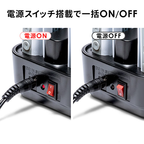 400-HSGS002専用充電ステーション（ツアーガイド充電クレードル・10台用）