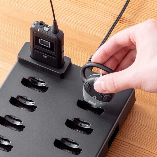 EZ4-HSGS004T/R専用充電ステーション（親機×1/子機×11台設置可能・ワイヤレスガイドシステム充電台・ツアーガイド・シスガイド・充電クレードル）