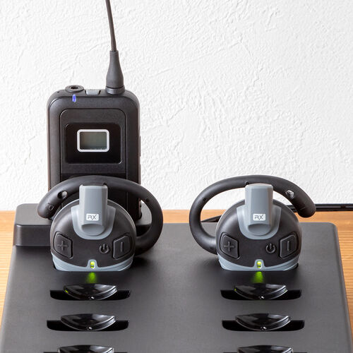 EZ4-HSGS004T/R専用充電ステーション（親機×1/子機×11台設置可能・ワイヤレスガイドシステム充電台・ツアーガイド・シスガイド・充電クレードル）