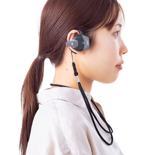 ワイヤレスガイドシステム（子機・ガイド用イヤホンマイク・ツアーガイドシステムマイク・単方向通信・1チャンネル最大100台接続・工場見学・旅行・団体・インカム・無線・軽量）