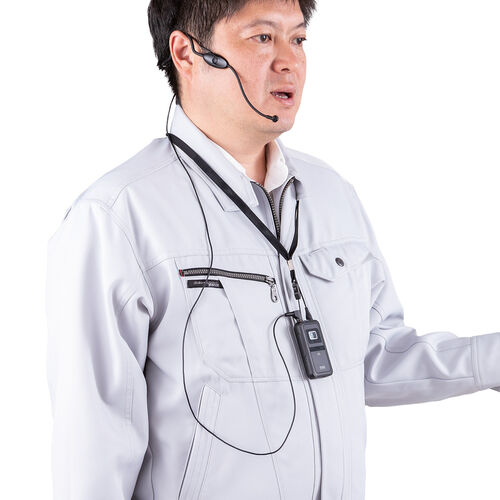 ワイヤレスガイドシステム（親機・ガイド用イヤホンマイク・ツアーガイドシステムマイク・単方向通信・1チャンネル最大100台接続・工場見学・旅行・団体・無線・シスガイド・軽量）