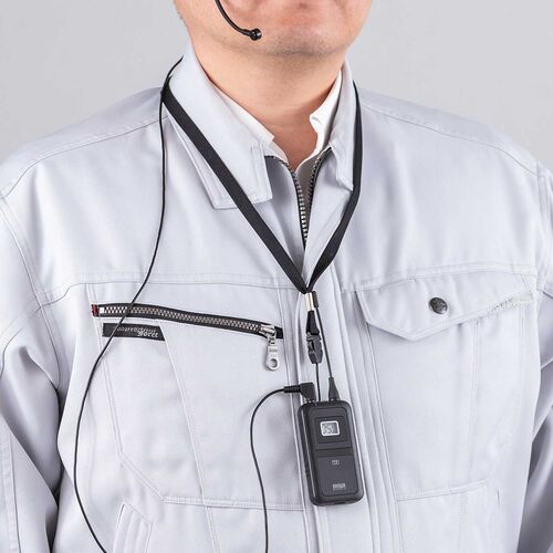 ワイヤレスガイドシステム（親機・ガイド用イヤホンマイク・ツアーガイドシステムマイク・単方向通信・1チャンネル最大100台接続・工場見学・旅行・団体・無線・シスガイド・軽量）