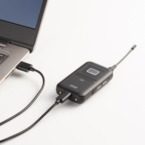 ワイヤレスガイドシステム（親機・ガイド用イヤホンマイク・ツアーガイドシステムマイク・単方向通信・1チャンネル最大100台接続・工場見学・旅行・団体・無線・シスガイド・軽量）