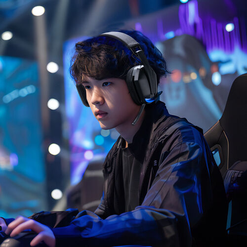 ワイヤレスヘッドセット（ゲーミング・eスポーツ・軽量・169g・ミュート・マイク付き・無線・2.4GHz・USB A＆Type-Cレシーバー・有線接続・RGB・LED付き）