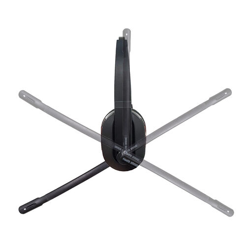 ワイヤレスヘッドセット（業務用・充電スタンド付き・片耳・遅延の少ない2.4GHz・最大通話約25時間・ノイズキャンセリングマイク付き・ミュートボタン・USB接続）