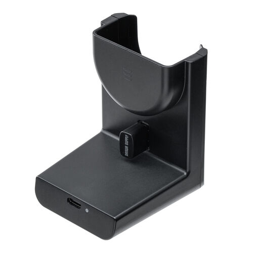 ワイヤレスヘッドセット（業務用・充電スタンド付き・片耳・遅延の少ない2.4GHz・最大通話約25時間・ノイズキャンセリングマイク付き・ミュートボタン・USB接続）