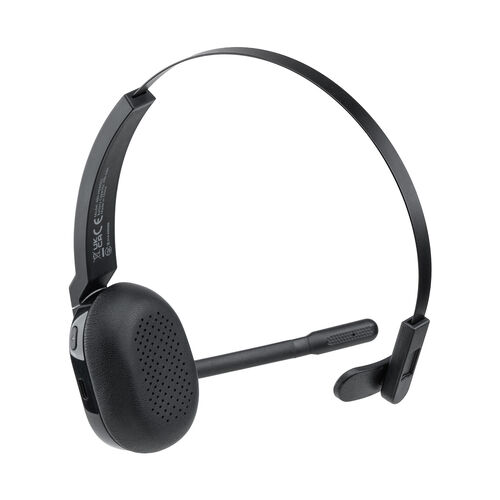 ワイヤレスヘッドセット（業務用・充電スタンド付き・片耳・遅延の少ない2.4GHz・最大通話約25時間・ノイズキャンセリングマイク付き・ミュートボタン・USB接続）