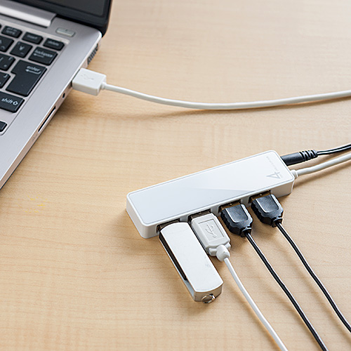 USBハブ（セルフパワー・ACアダプター付・4ポート・プリンタ/外