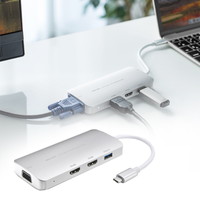 USB Type-C変換アダプタ（HDMI×2・VGA×1・USB3.1×1・PD対応・同時出力・Type-Cハブ）