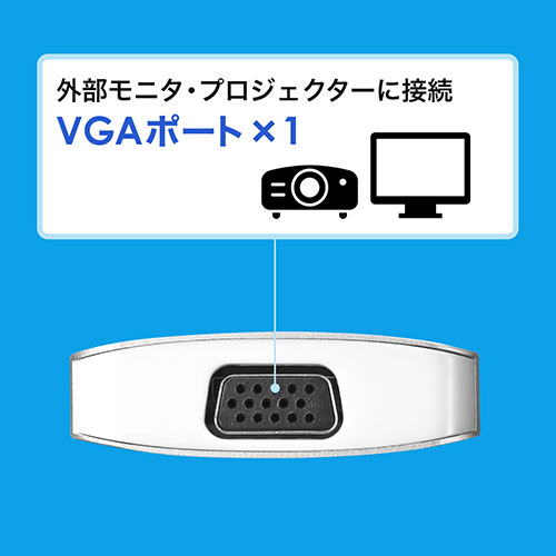 USB Type-C変換アダプタ（HDMI×2・VGA×1・USB3.1×1・PD対応・同時出力・Type-Cハブ）