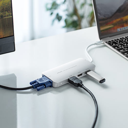 USB Type-C変換アダプタ（HDMI×2・VGA×1・USB3.1×1・PD対応・同時出力・Type-Cハブ）