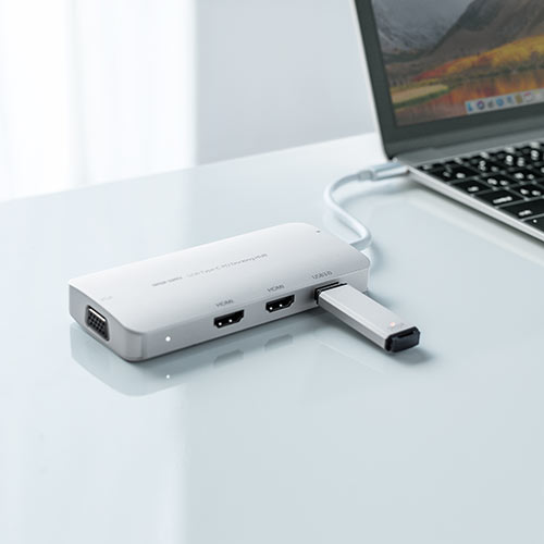USB Type-C変換アダプタ（HDMI×2・VGA×1・USB3.1×1・PD対応・同時出力・Type-Cハブ）