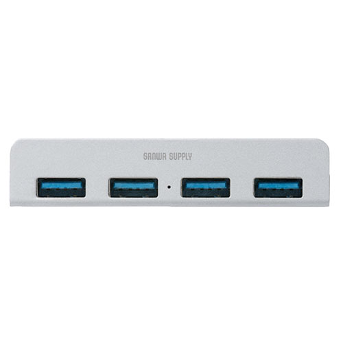 USBハブ（クランプ式・USB3.1 Gen1・4ポート・バスパワー・ケーブル長1.5m・シルバー）