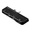 USB3.1/3.0ハブ（Surface Go・Go2専用・USB Type-C・USB A・USB3.1 Gen1・有線LANポート・3.5mm4極ミニジャック・バスパワー・ブラック）