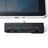USB3.1/3.0ハブ（Surface Go・Go2専用・USB Type-C・USB A・USB3.1 Gen1・有線LANポート・3.5mm4極ミニジャック・バスパワー・ブラック）