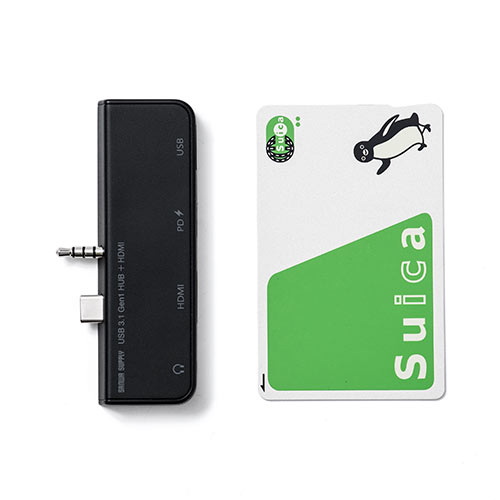 USB3.1/3.0ハブ（Surface Go・Go2専用・USB Type-C・USB A・HDMI出力・USB3.1 Gen1・3.5mm4極ミニジャック・バスパワー・ブラック）