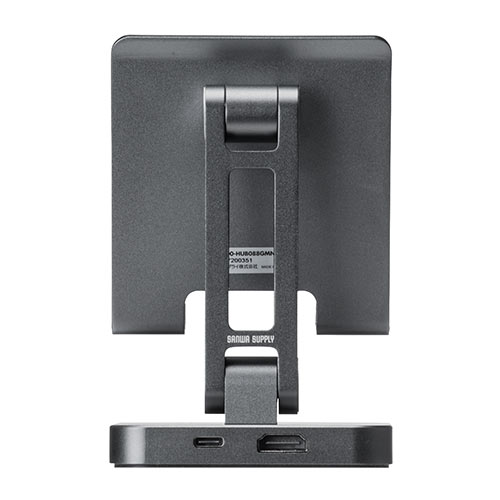 ドッキングステーション（USBハブ・Type-C・スマホ・タブレット・スタンドタイプ・PD60W・4K・7in1・HDMI・Type-C・USB3.0・SD/microSDカード）