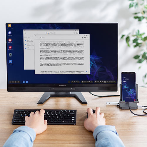 ドッキングステーション（USBハブ・Type-C・スマホ・タブレット・スタンドタイプ・PD60W・4K・7in1・HDMI・Type-C・USB3.0・SD/microSDカード）