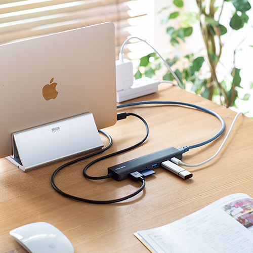 ドッキングステーション（USBハブ・タイプCハブ・持ち運び・ロングケーブル・7in1・4K・HDMI・PD100W・LAN・イーサネット・AIIｙ・Steam Deck・おすすめ） HUB090BK