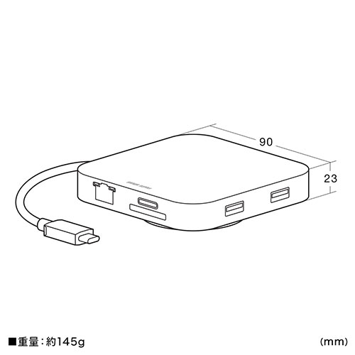 ドッキングステーション（USBハブ・持ち運び・コンパクト・巻き取り収納・USB・Type-C・PD100W・4K・8in1・HDMI・VGA・ROG AIIｙ・Steam Deck ） HUB091S