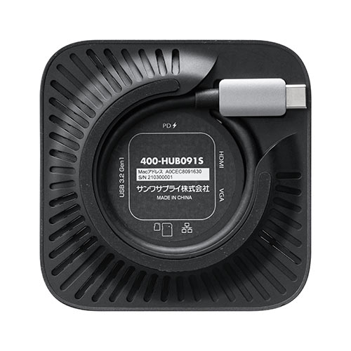 ドッキングステーション（USBハブ・持ち運び・コンパクト・巻き取り収納・USB・Type-C・PD100W・4K・8in1・HDMI・VGA・ROG AIIｙ・Steam Deck ） HUB091S