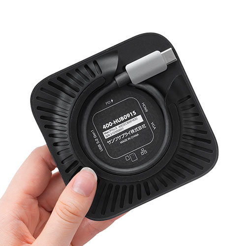 ドッキングステーション（USBハブ・持ち運び・コンパクト・巻き取り収納・USB・Type-C・PD100W・4K・8in1・HDMI・VGA・ROG AIIｙ・Steam Deck ） HUB091S