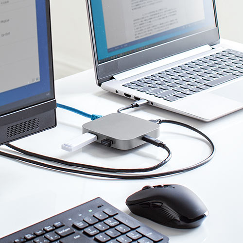 ドッキングステーション（USBハブ・持ち運び・コンパクト・巻き取り収納・USB・Type-C・PD100W・4K・8in1・HDMI・VGA・ROG AIIｙ・Steam Deck ） HUB091S