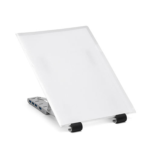 USBハブ付きノートパソコンスタンド（5段階調節 角度調整 姿勢改善 持ち運び 折りたたみ式 PCスタンド iPadスタンド）